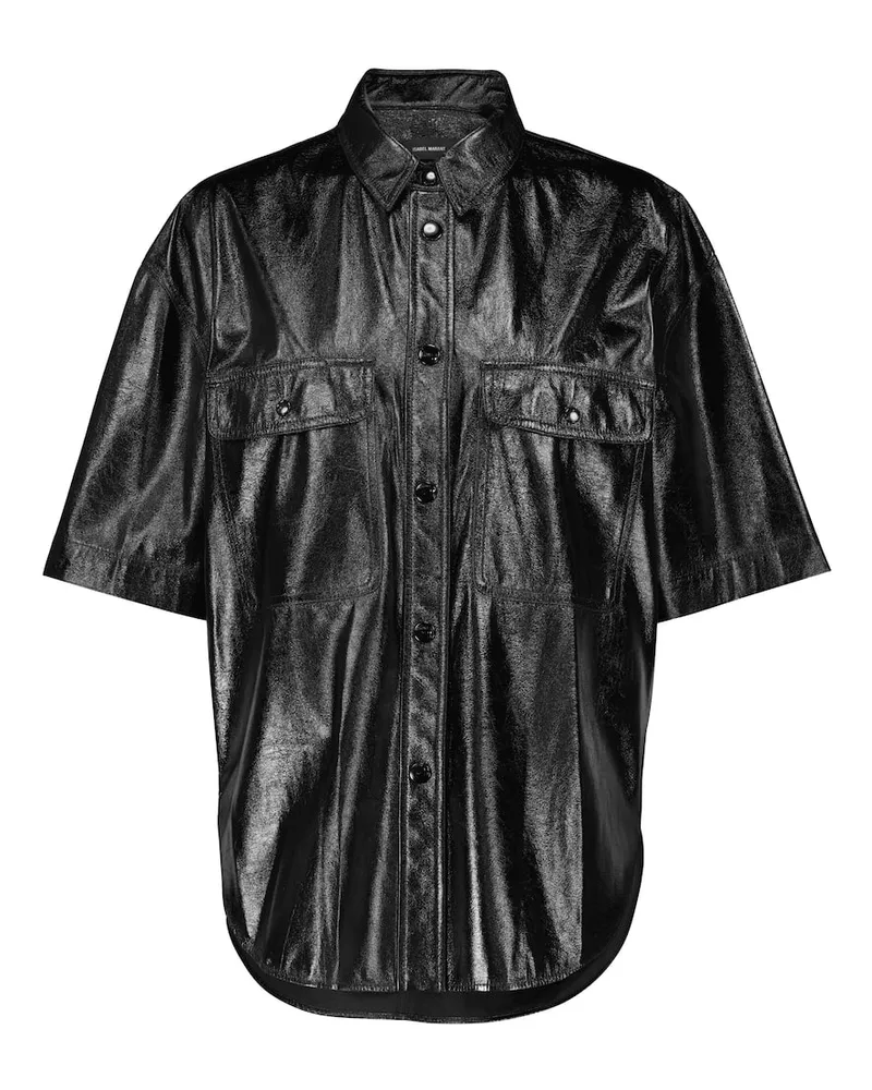 Isabel Marant Camicia Gilina in similpelle Nero