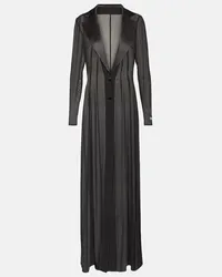 Dolce & Gabbana Cappotto in chiffon di misto seta Nero