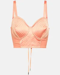 Jean Paul Gaultier Top bustier in raso Rosa