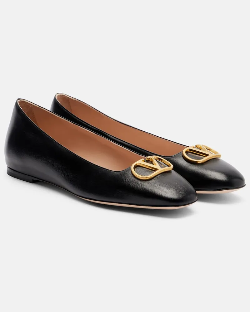 Valentino Garavani Ballerine VLogo in pelle Nero