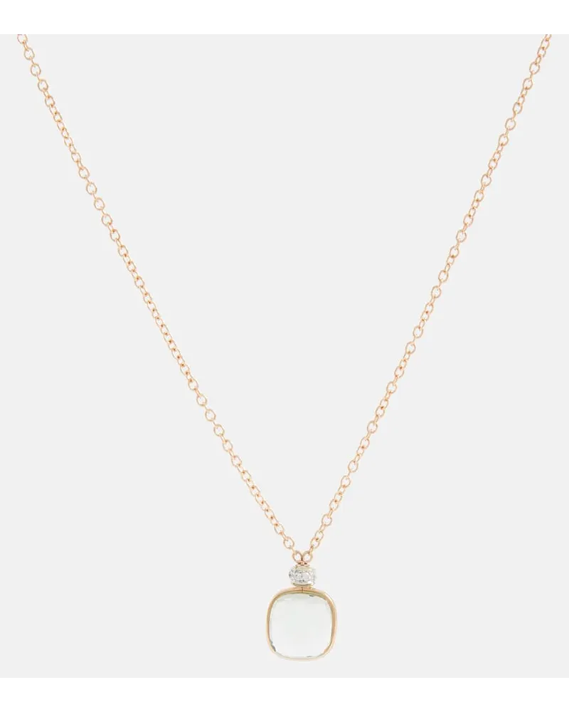 Pomellato Collana Nudo in oro 18kt con prasiolite e diamanti Verde