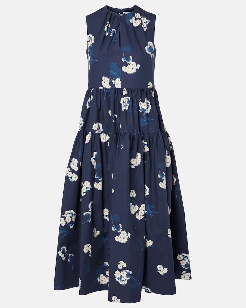 Erdem Abito midi in cotone Blu