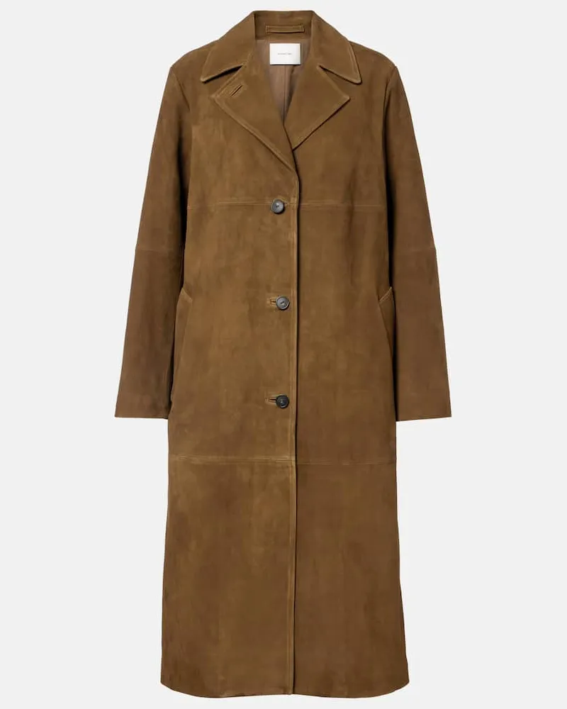 Vince Cappotto in suede Marrone