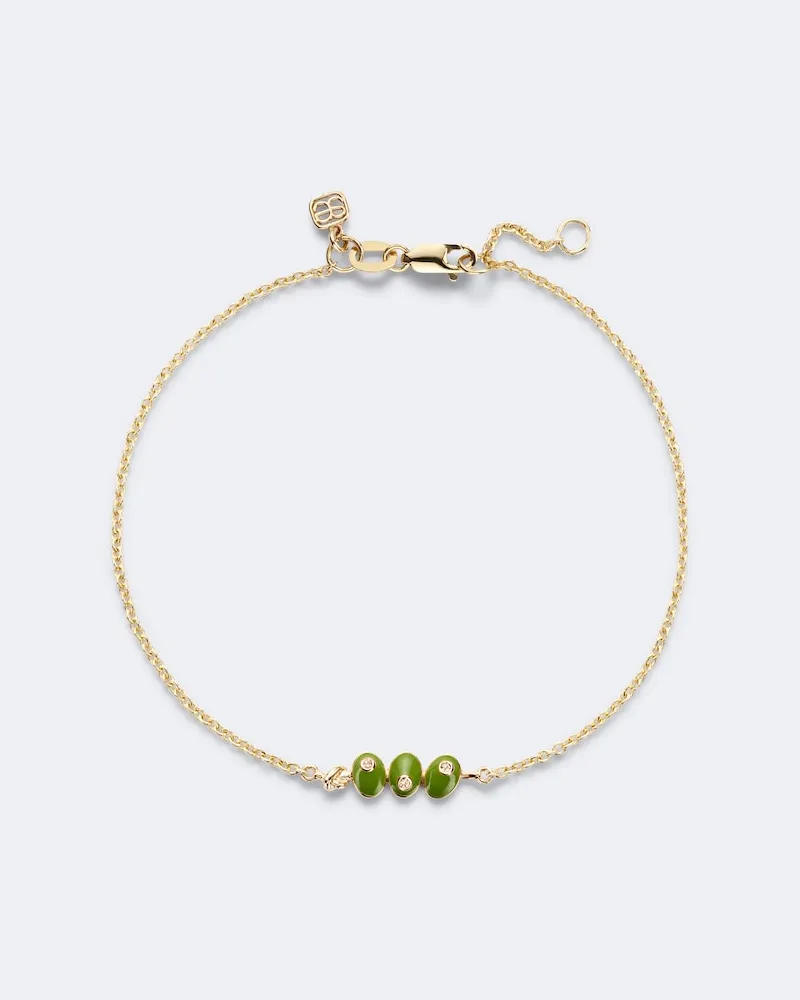 Sydney Evan Bracciale Martini Olives in oro 14kt con zaffiri Oro