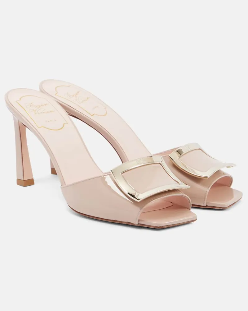 Roger Vivier Mules Trompette 85 in vernice Beige