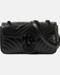 Gucci Borsa a spalla GG Marmont Mini in pelle Nero