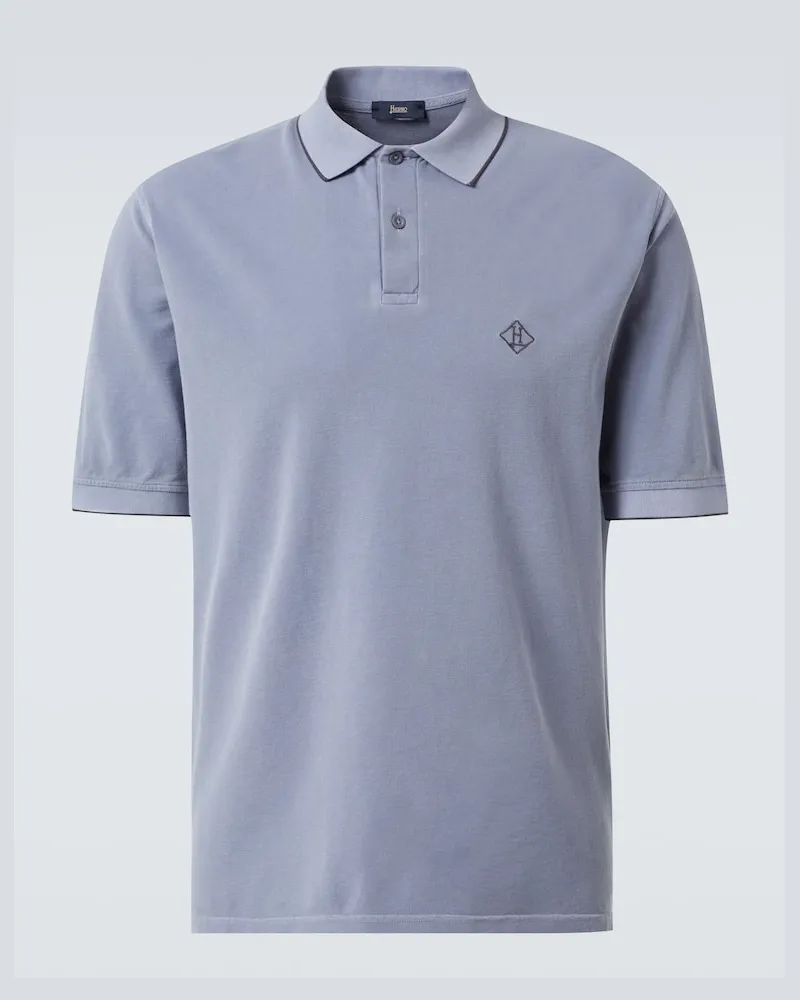 Herno Polo in jersey di cotone Blu