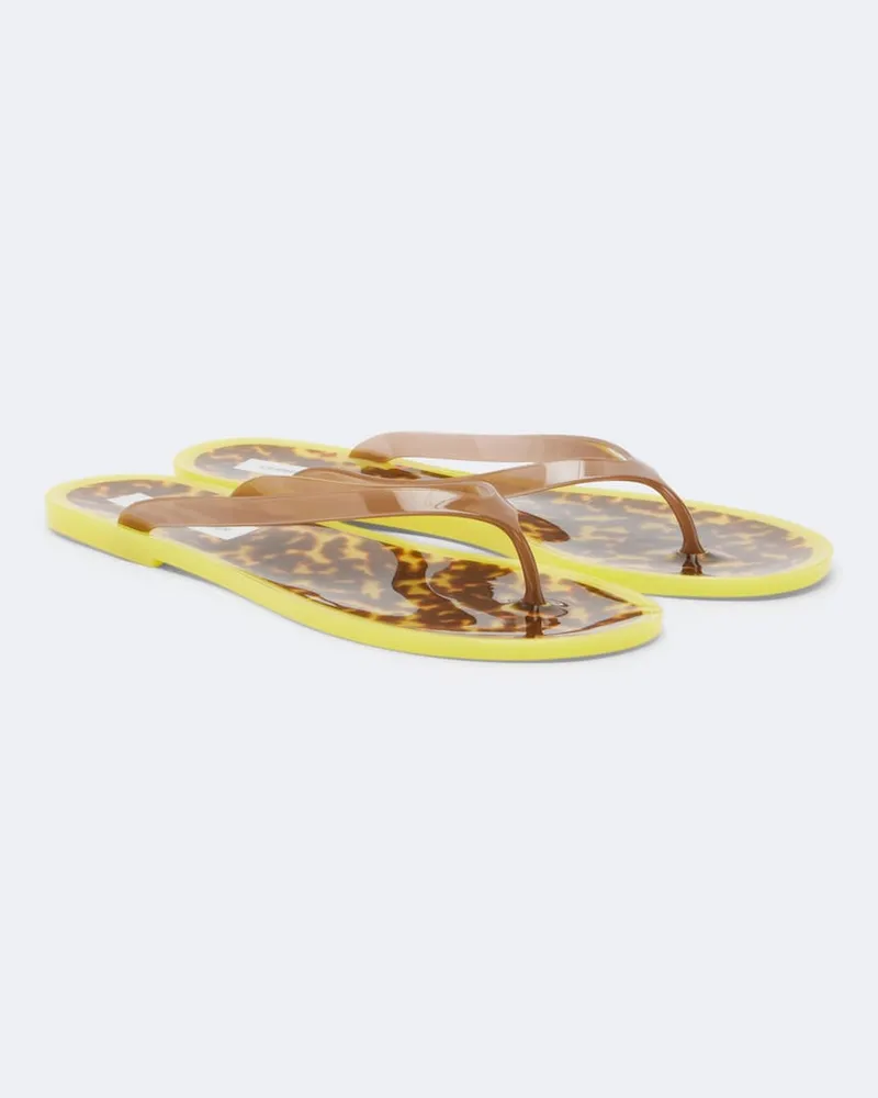 Christopher Esber Sandali infradito Jo con stampa leopardata Giallo