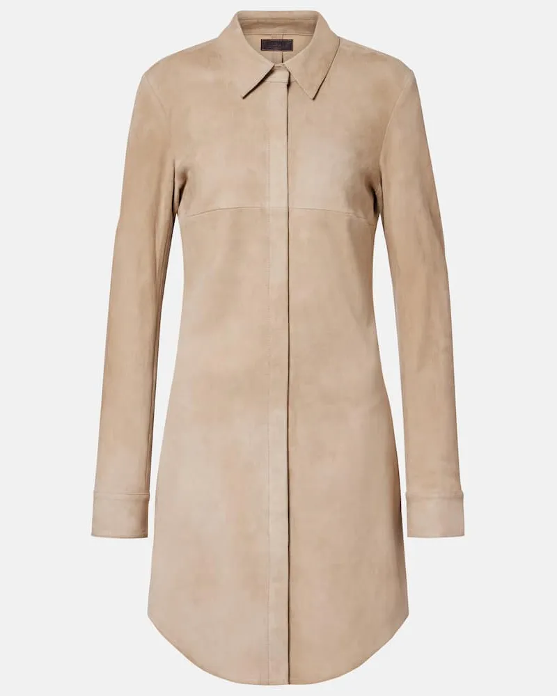 Stouls Abito chemisier Geraldine in suede Beige