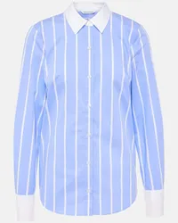 Veronica Beard Camicia Marisol in popeline di cotone Blu