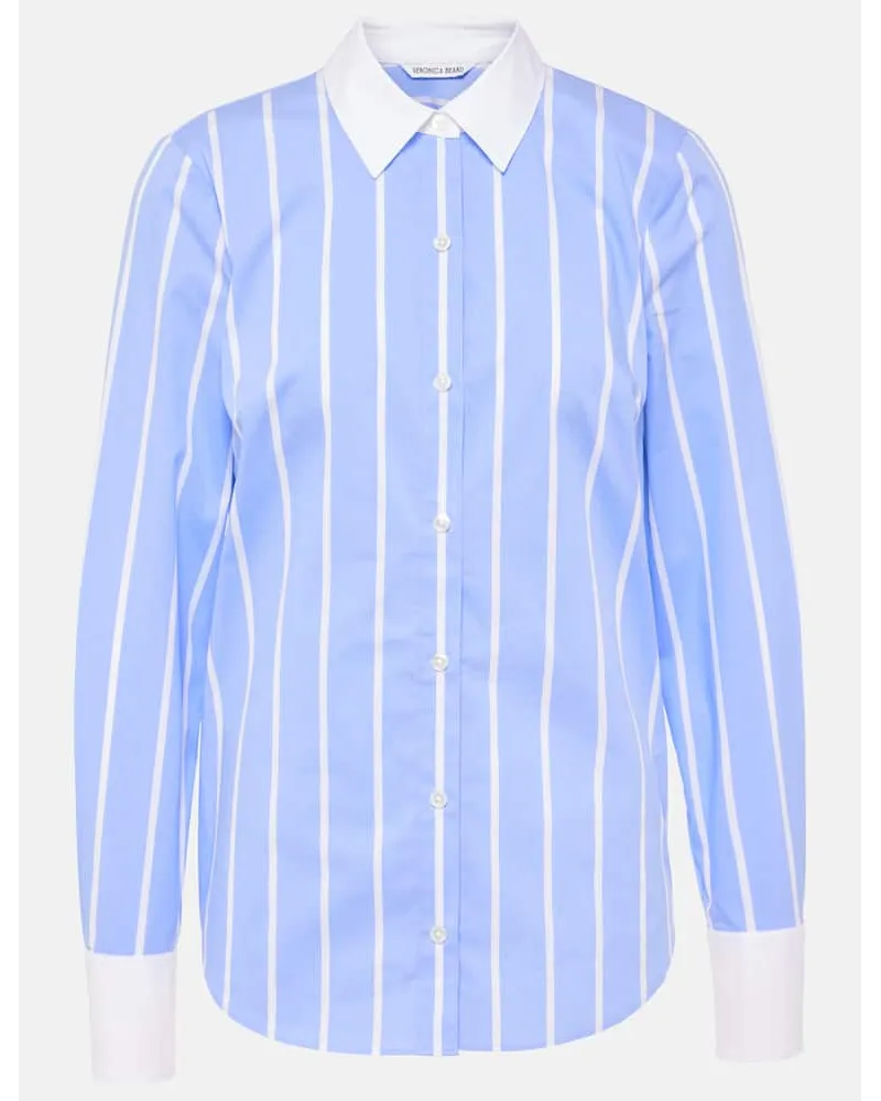 Veronica Beard Camicia Marisol in popeline di cotone Blu