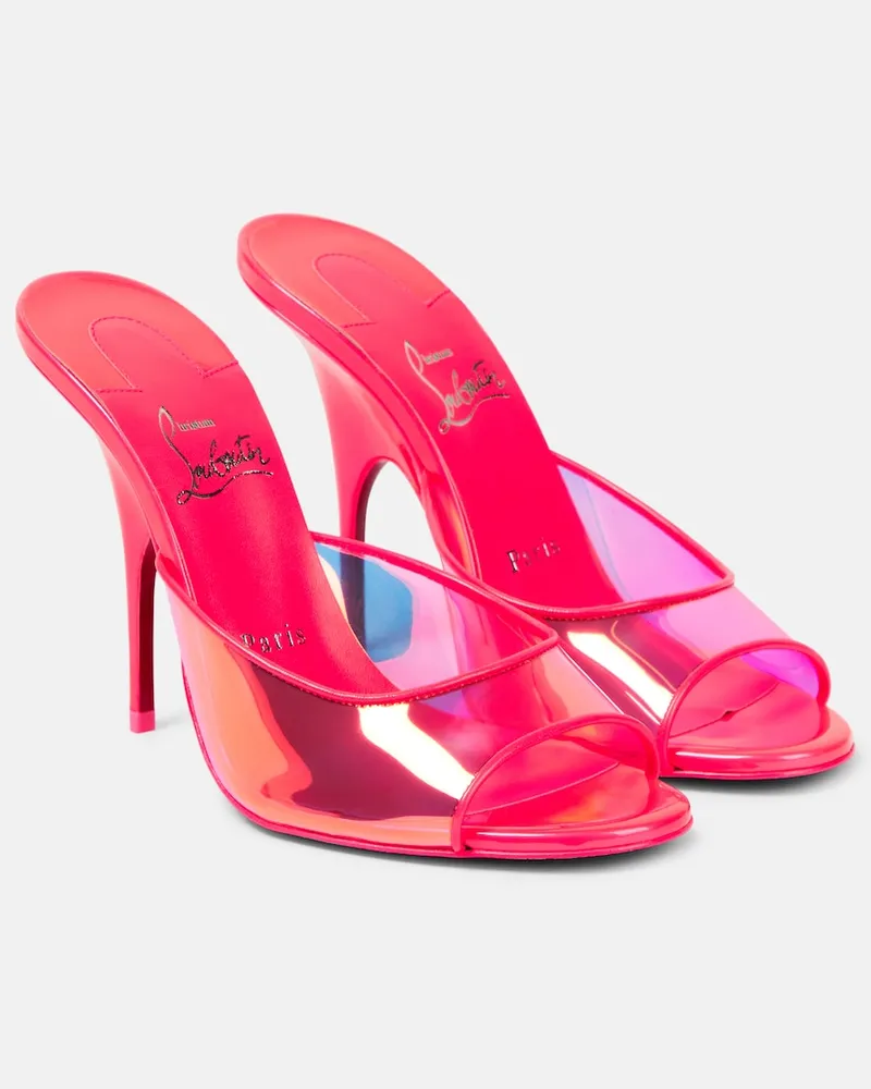 Christian Louboutin Mules Just Arch in PVC e vernice Rosa