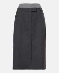 SPORTMAX Gonna midi Alceste in lana Grigio