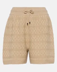 Loro Piana Shorts in maglia di cashmere Beige