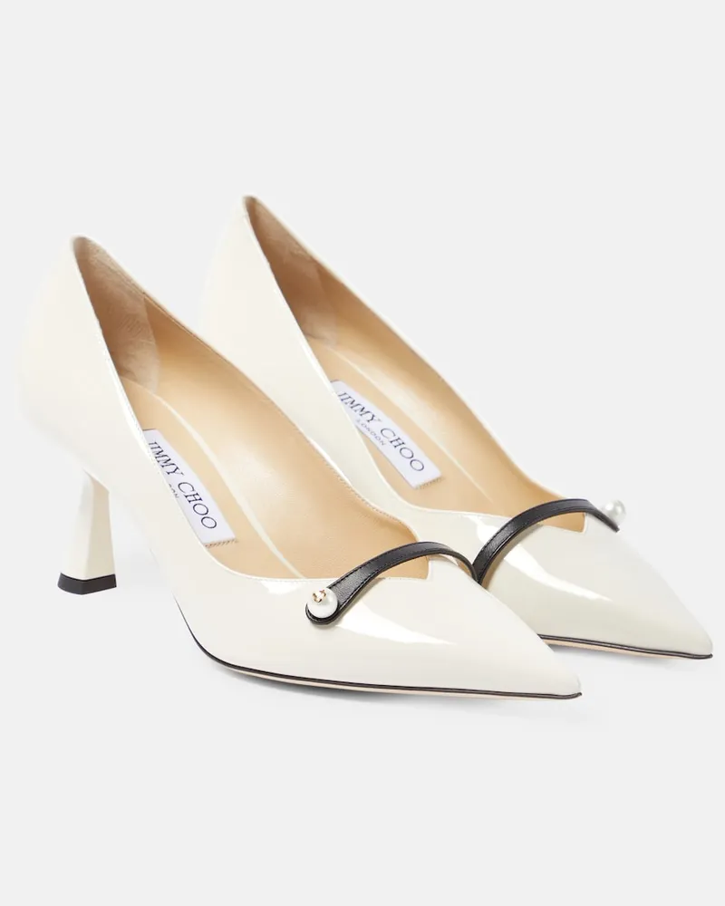 Jimmy Choo Pumps Rosalia 65 in vernice Bianco