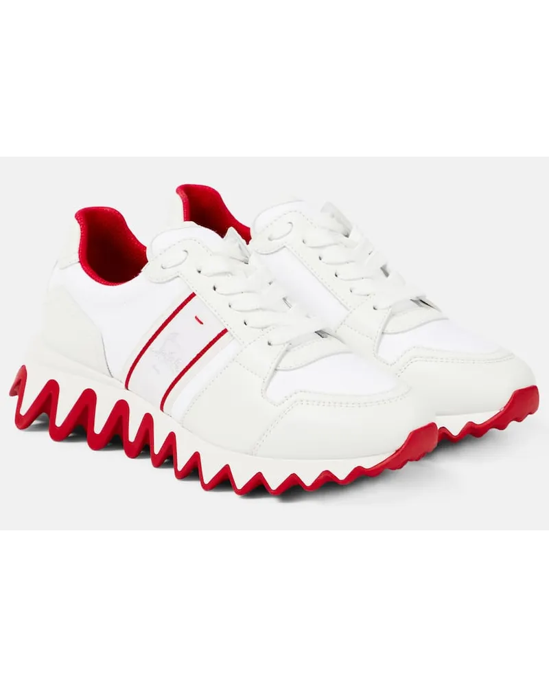 Christian Louboutin Sneakers Nastroshark Donna in pelle Bianco