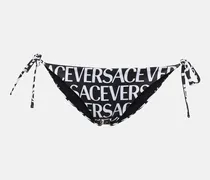 Versace Slip bikini con logo Nero