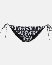 Versace Slip bikini con logo Nero