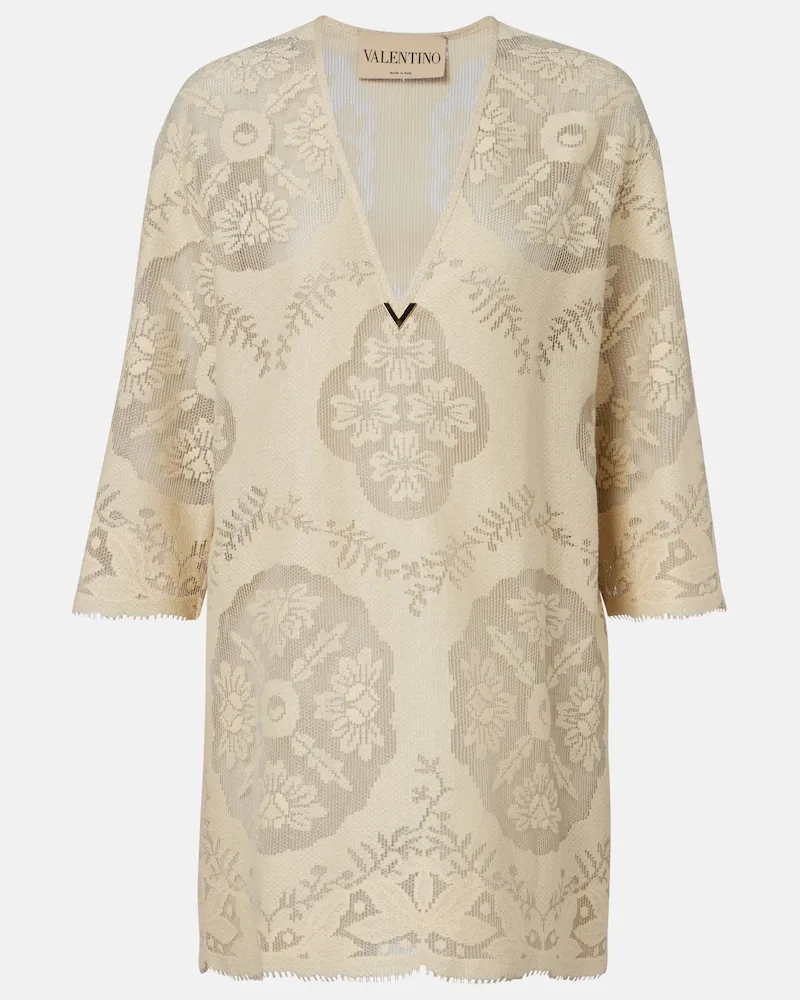 Valentino Garavani Tunica VGold in misto cotone Beige