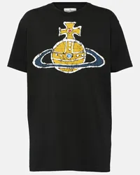 Vivienne Westwood T-shirt Orb in jersey di cotone Nero