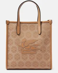 Etro Borsa Love Trotter Small in canvas Beige