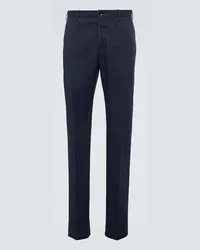 Incotex Pantaloni regular in misto cotone Blu