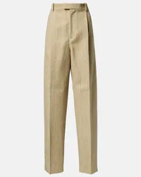 Bottega Veneta Pantaloni regular a quadri Beige