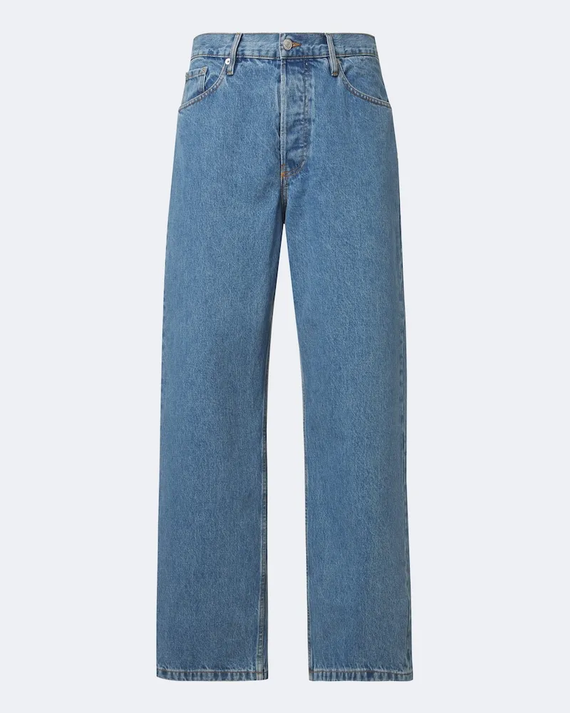 Dries van Noten Jeans a gamba larga Blu