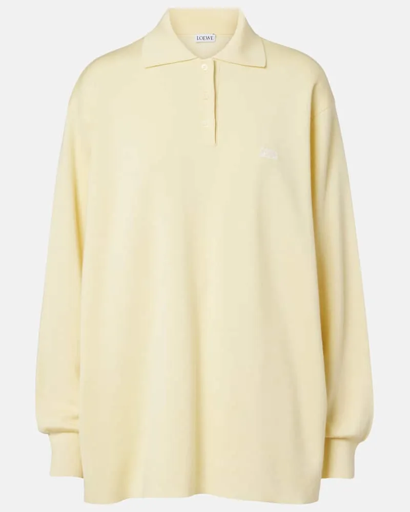 Loewe Polo in misto cashmere e seta Giallo