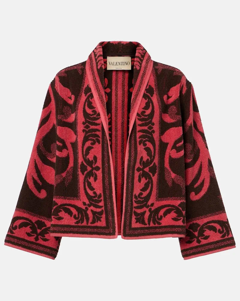 Valentino Garavani Giacca in jacquard di cotone Marrone