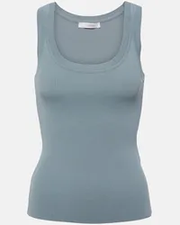 Max Mara Leisure - Top Siro in crêpe a coste Blu