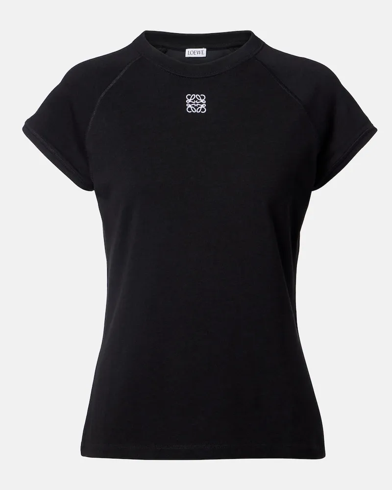 Loewe T-shirt Anagram in misto cotone Nero