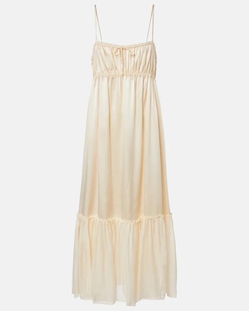 Ulla Johnson Abito midi Marielle in seta Beige