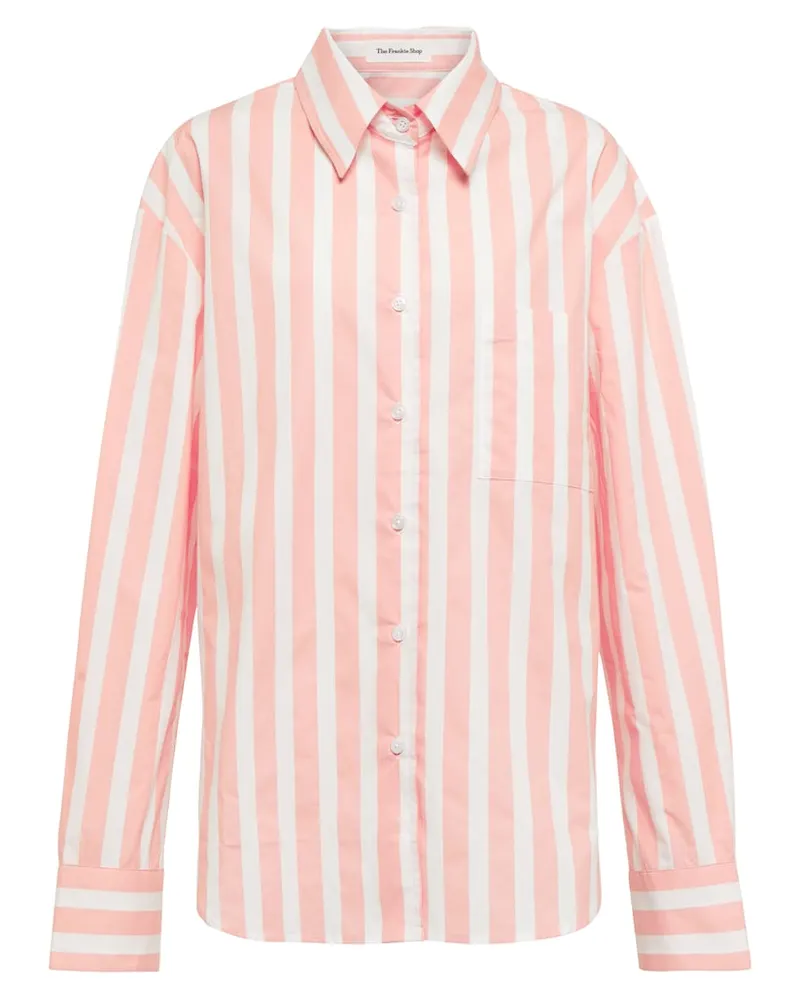 FRANKIE Shop Camicia Lui in cotone a righe Rosa