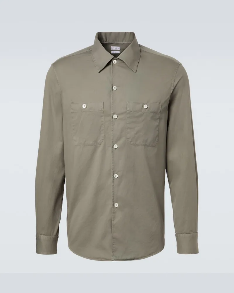 Brunello Cucinelli Camicia in cotone Verde