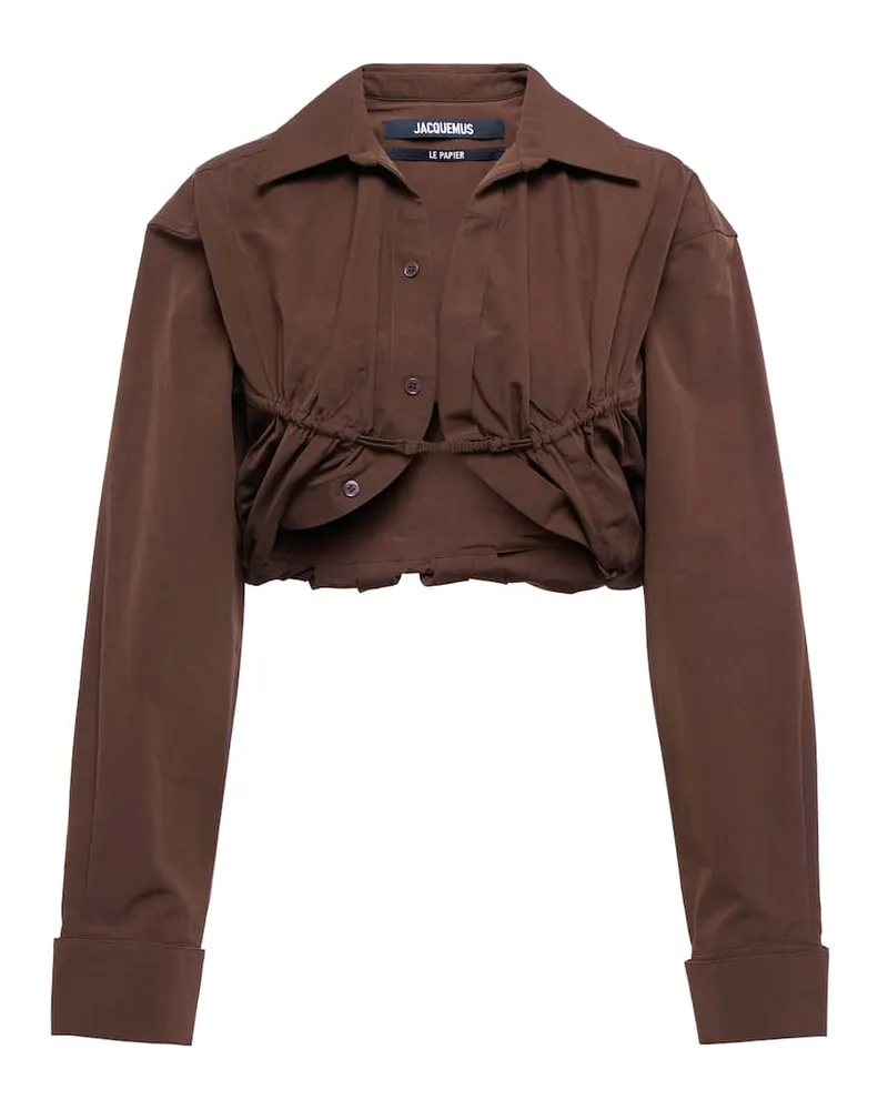 Jacquemus Camicia Machou in cotone Marrone