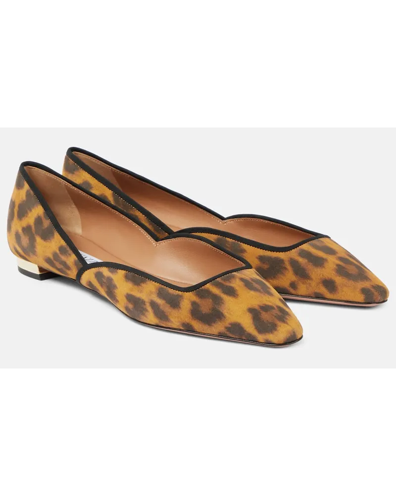 Aquazzura Ballerine Maia Flay in pelle Arancione