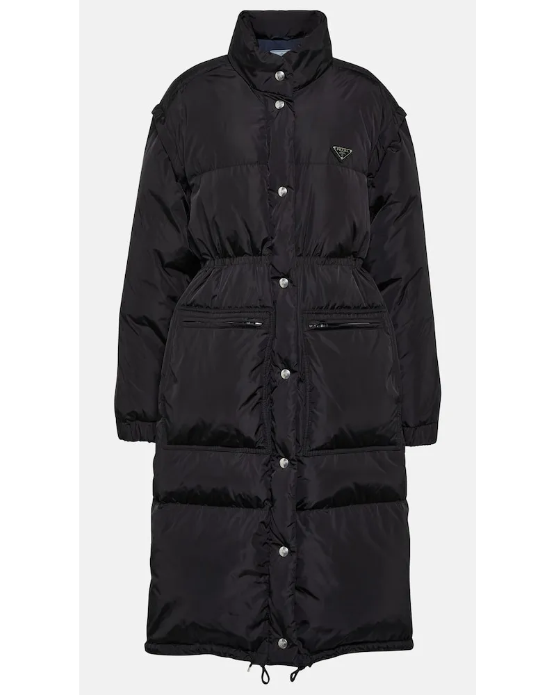 Prada Giacca imbottita in Re-Nylon Nero