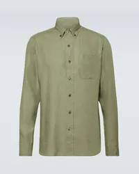 Tom Ford Camicia in lyocell Verde