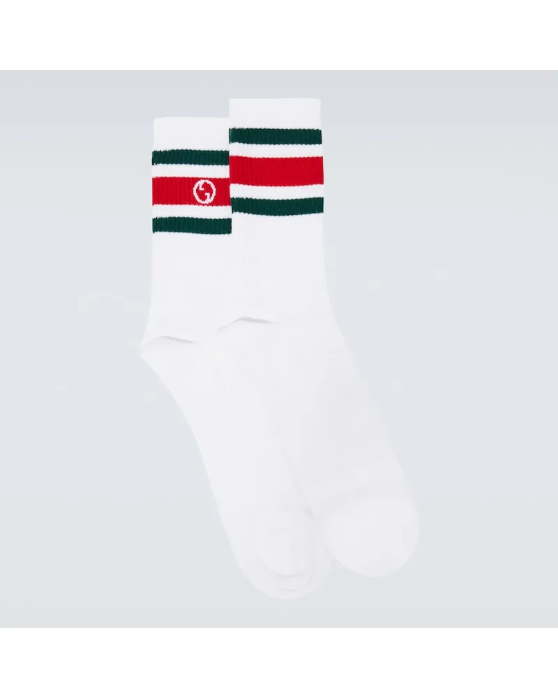 Gucci Calze Web Stripe GG Bianco