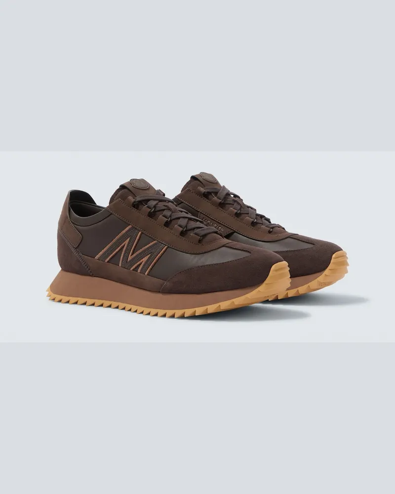 Moncler Sneakers Pacey2 con suede Marrone