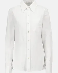 Saint Laurent Camicia in cotone e lino Bianco