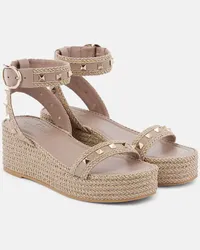 Valentino Garavani Sandali espadrillas Rockstud in pelle Rosa