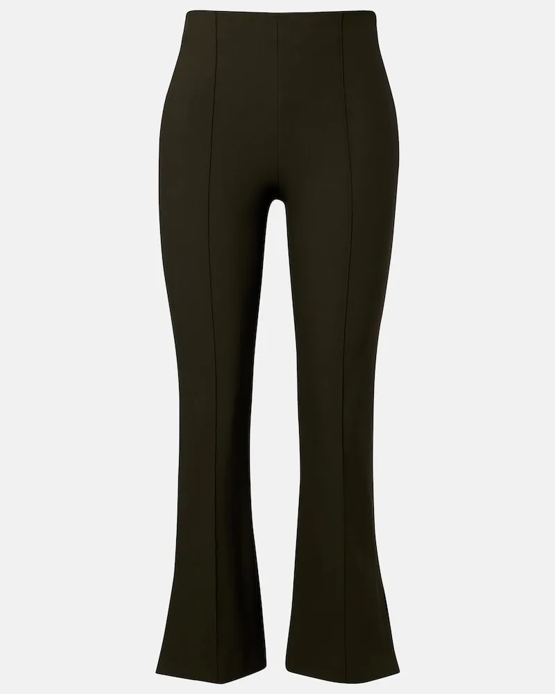 Vince Pantaloni cropped a vita media Verde