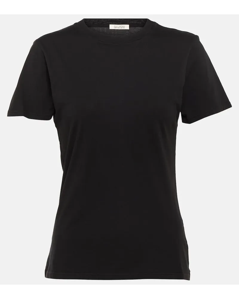 Nili Lotan T-shirt Mariela in jersey di cotone Nero