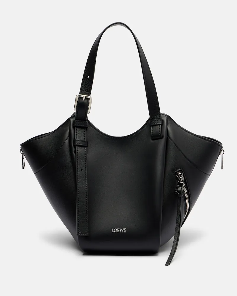 Loewe Borsa Hammock Flip Medium in pelle Nero