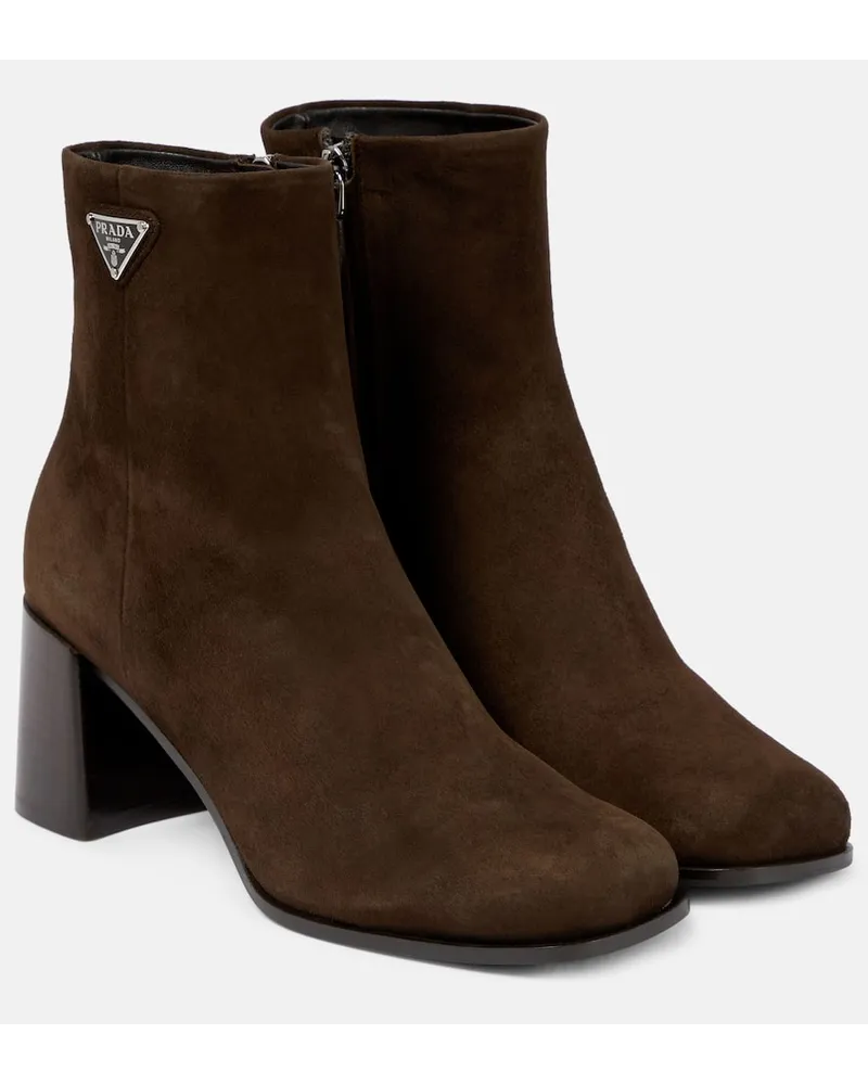 Prada Stivaletti in suede Marrone