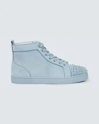 Christian Louboutin Sneakers Lou Spikes in suede Blu