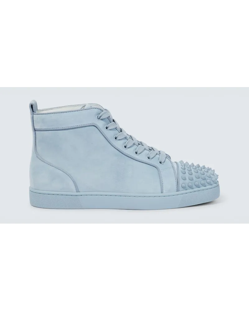 Christian Louboutin Sneakers Lou Spikes in suede Blu