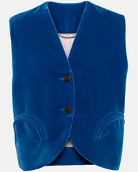 Blazé Milano Blazé Milano Gilet Gliss in velluto di cotone Blu